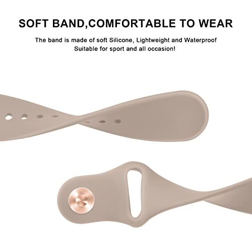 Soft Silicone Sport Watch Band for Versa 2 and Versa Lite - Milk Tea