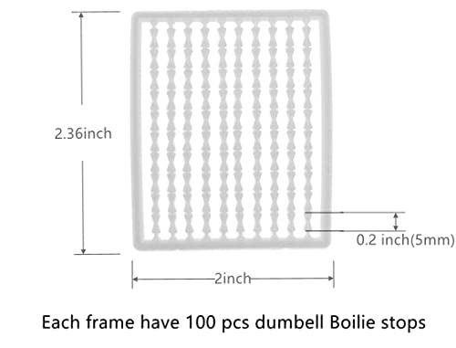 Carp Fishing Hair Rig Extender Boilie Stops - 1000 Pcs White