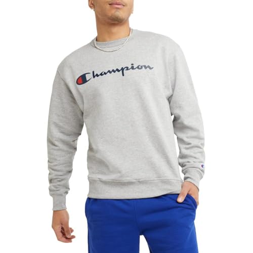 Champion Men's Fleece Crewneck Sweatshirt Medium Manhattan Mist Heather