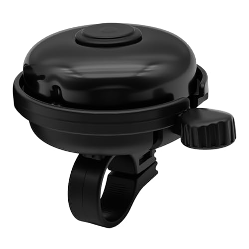 Aluminum Bike Bell - Loud Crisp Sound - Easy Installation - Black