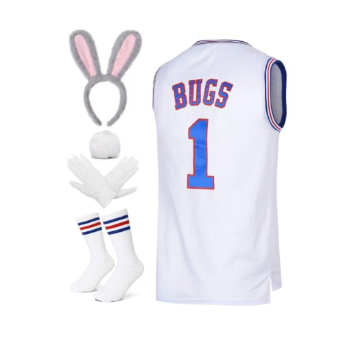 Men's Basketball Jersey Lola #10 Bugs #1 - X-Large White