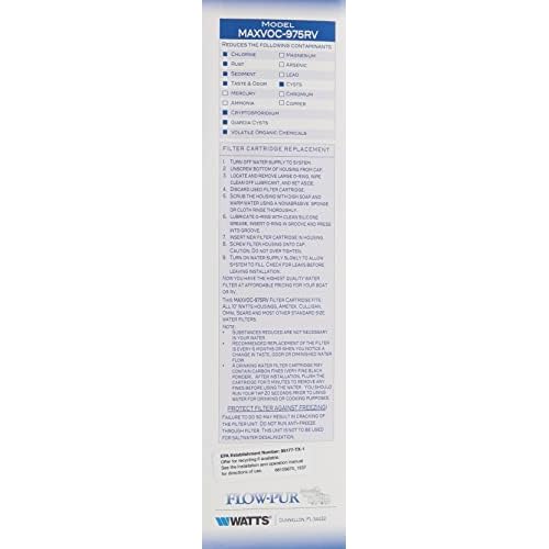 Watts MAXVOC-975RV 0.5 Micron Filter Cartridge