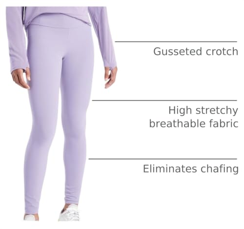 Girls High Rise Active Leggings for Gym & Yoga - 9-10 Years / Purple