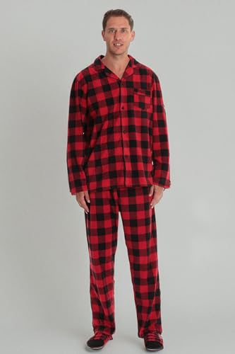 Buffalo Plaid Microfleece Family Pajamas Set with Socks - Medium Dog