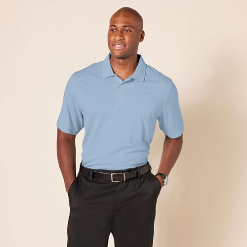 Men's Regular Fit Golf Polo Shirt - Light Blue, Small