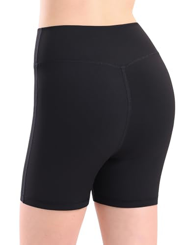High Waisted Girls' Cross Waist Biker Shorts - Medium, Black