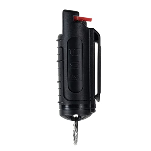 Maximum Strength Pepper Spray Keychain - Black Tactical Self Defense