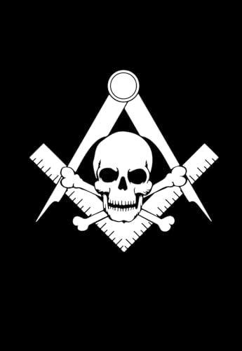 Masonic Square & Compass Vinyl Decal - White