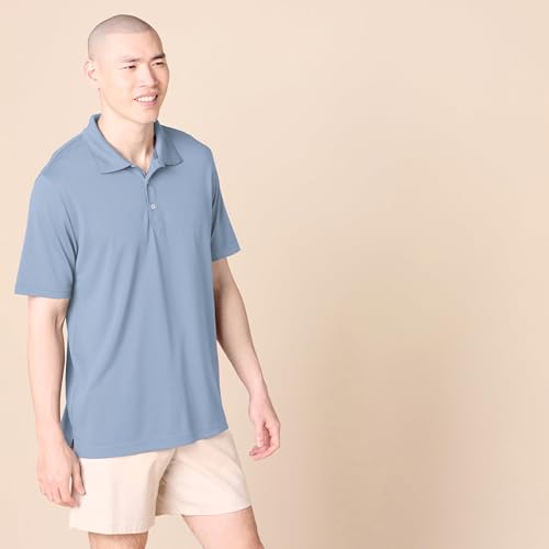 Men's Regular Fit Golf Polo Shirt - Light Blue, Small