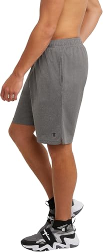 Champion Men's 9" Sport Shorts Granite Small – Moisture-Wicking, Lightweight