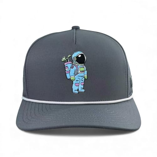 Logie Joe's Astronaut Walker Golf Hat with Magnetic Ball Marker Holder | Snapback Adjustable Grey
