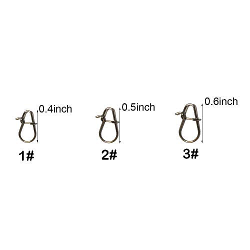 Fishing Snaps Power Clips - 100pcs Pack, 14LB Test