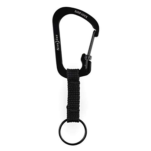 Locking Carabiner Key Ring - Stainless Steel - 3-25lb Capacity