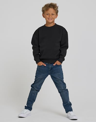 PURE CHAMP Boys 3-Pack Long Sleeve Crewneck Sweatshirts - Black, Navy, Charcoal