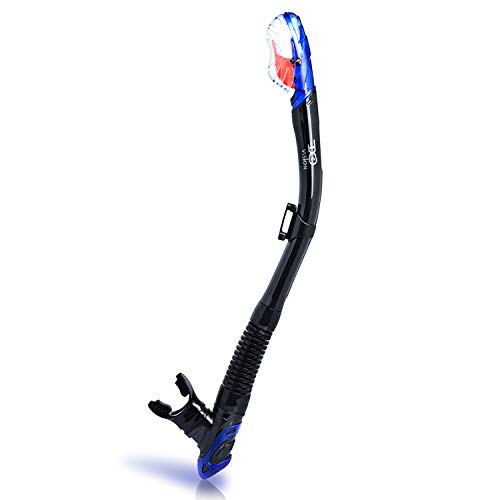 Dry Snorkel with Food-Grade Silicone Mouthpiece - Blue