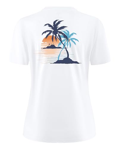 Women's UPF 50+ UV Sun Protection Short Sleeve Fishing Shirt - Lightweight & Quick Dry