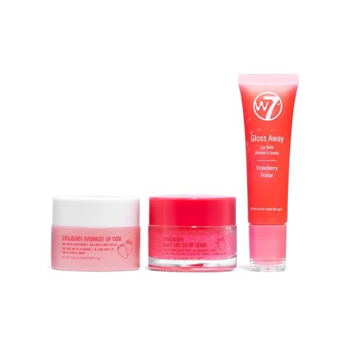 Lip Care Trio - Overnight Mask, Balm & Scrub - Strawberry