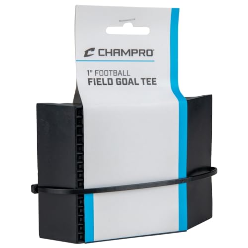Heavy-Duty Rubber Football Field Goal Tee - 1 Inch, Black