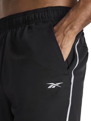 Reebok Men's Warm Up Training 7” Shorts - Large Black, Performance Stretch Fabric