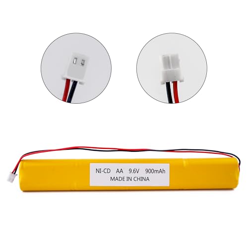 2 Pack 9.6V 900mAh Ni-Cd Exit Sign Emergency Light Battery - Compatible with BBAT0043A/BAT9.6V700/BBAT0044A/BAA-96.