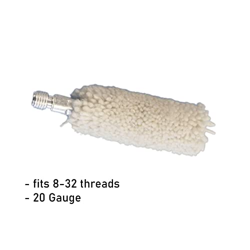 Cotton Bore Mop for 20 Gauge Shotgun Cleaning and Lubrication