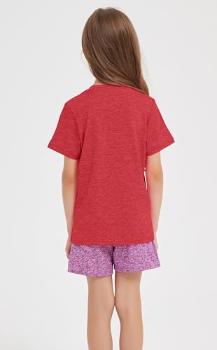 Quick Dry Sport T-Shirt for Girls & Teens - Red, 12-14 Years