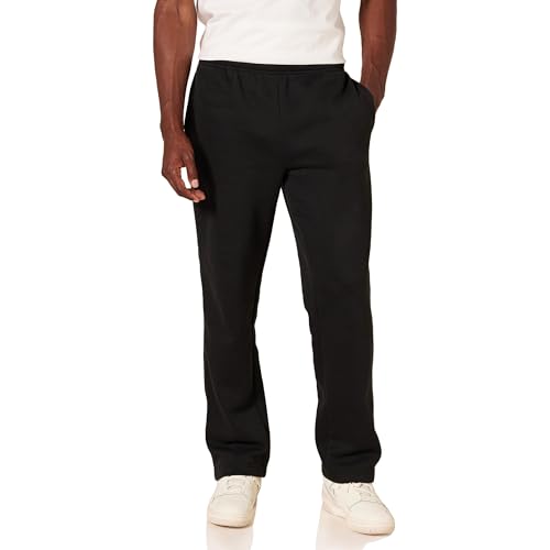 Men's Relaxed Straight Leg Fleece Sweatpants with Drawstring