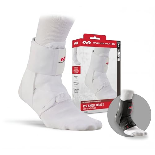 McDavid X-Large White Ankle Brace Support for Sports & Recovery