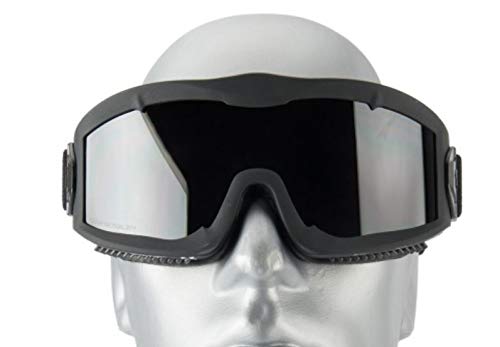 Lancer Tactical AERO Airsoft Tactical Safety Goggles ANSI Z87.1, 3mm Dual Pane Anti-Fog Lens for Hunting, Paintball, Cycling