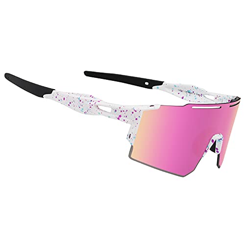 Lightweight Sports Sunglasses UV400 - Pink | Impact-Resistant & HD Lenses for Running, Cycling, Golf