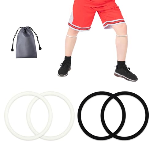 Patellar Tendon Support Straps - 4 Pack in Black & Luminous White