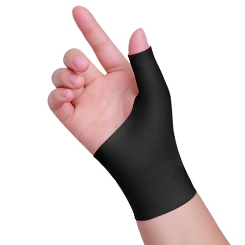 Carpal Tunnel Wrist Brace Support - Thumb Stabilizer Sleeve - Black New Upg (1PCS) Small