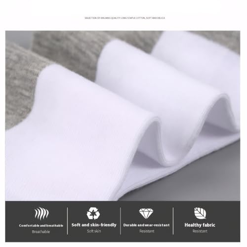 Boys White Crew Socks for Cotton Seamless School Uniform Dress