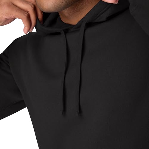 Hanes Men’s Originals Fleece Hoodie Garment Dyed Black (Medium) – Unisex Sweatshirt