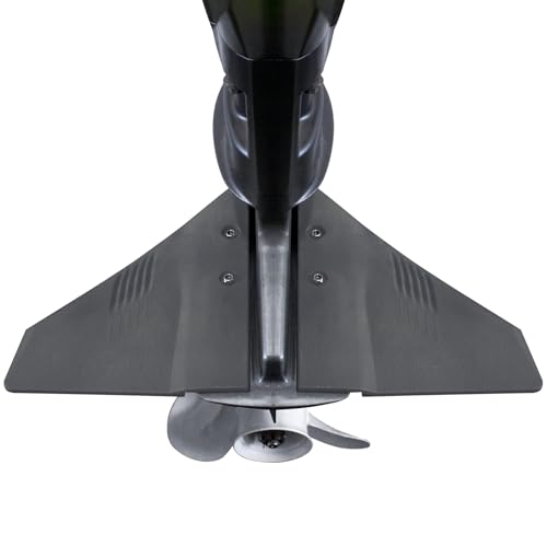QUICKMARINER Hydrofoil Stabilizer for Outboard Motors 5-150 HP Black