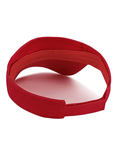 Komorebi Red One Size Unisex Sun Visor Hat for Running & Sports - Summer Sun Protection