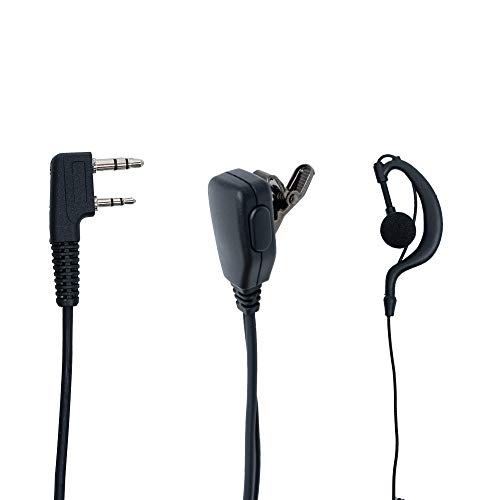 G Shape Earpiece Headset with Mic for Kenwood & Baofeng Two-Way Radios