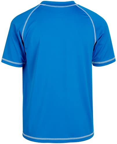 Boys Rash Guard Swim Shirt UPF 50+ Short Sleeve - 14-16 Royal