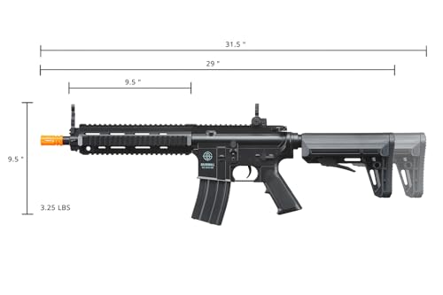 Airsoft AEG K418 Tactical Rifle with Adjustable Stock, Battery & Charger