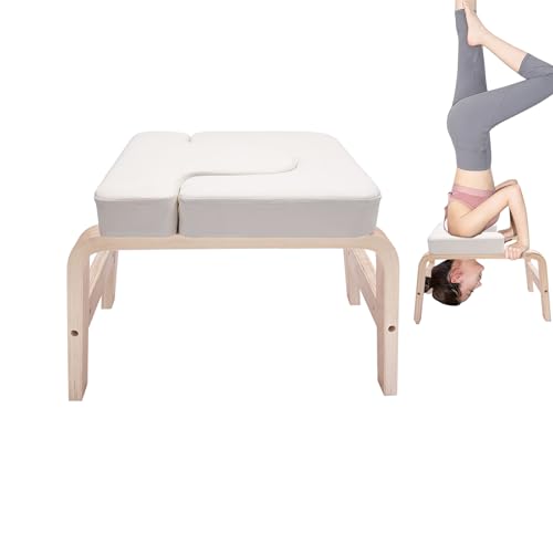 Yoga Headstand Bench for Beginners - Inversion Stool with Cushion