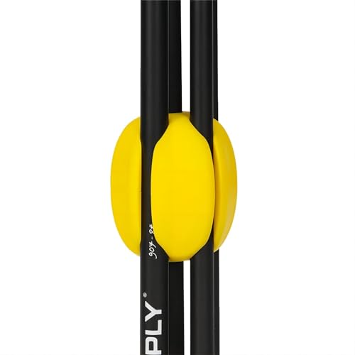 10 Pcs Silicone Fishing Rod Holder Straps - Yellow