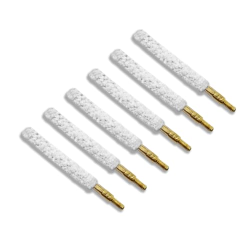 6PCS 17 Caliber Cotton Mop Brushes for Gun Cleaning Kit