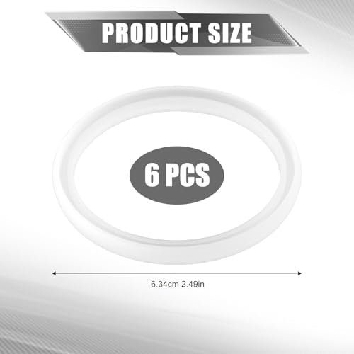 Silicone Gasket Replacement Set for 24oz Food Jars - 6pcs