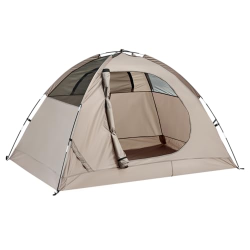 Avocado Green 2-Person Waterproof Backpacking Tent with Rain Fly