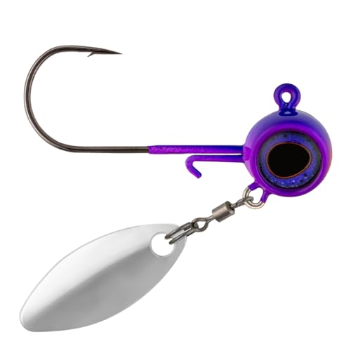Deep-Vee Spin Jig for Walleye Fishing - Purpledescent 1/4 Oz