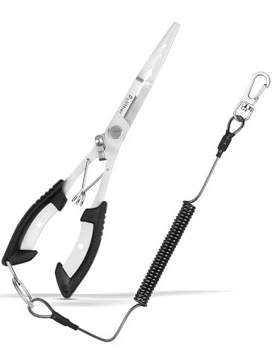 Needle Nose Fishing Pliers with Hook Remover - Black