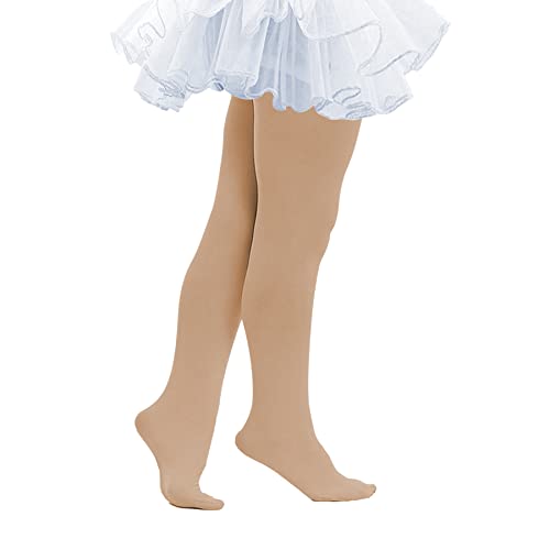 Ultra Soft Footed Ballet Tights for Toddler Girls - Nude, 3-6 Years