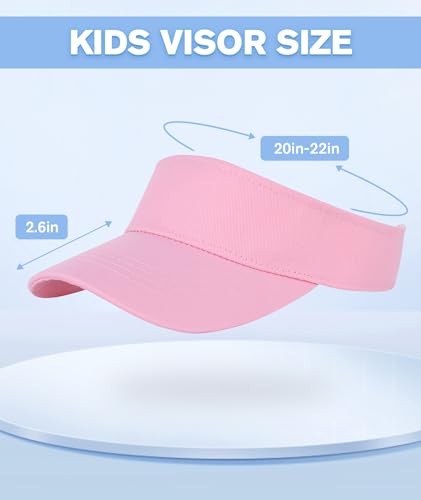 Komorebi Kids Sun Hat for Girls 6-12 Years Black & White Cotton Adjustable Visor for Golf & Tennis