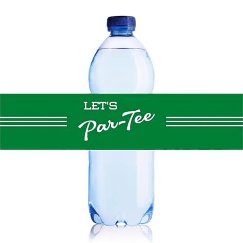 Golf Themed Water Bottle Labels - Let's Par-Tee - 20 Pack