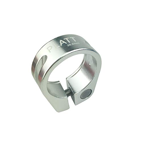 Aluminum Alloy Bike Seat Post Clamp - Silver, 28.6mm